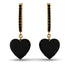 Heart Black Diamond Earrings - Noelle No. 37